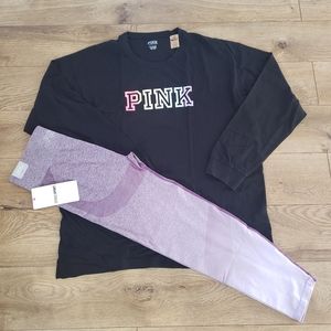 Pink- Campus Tee set